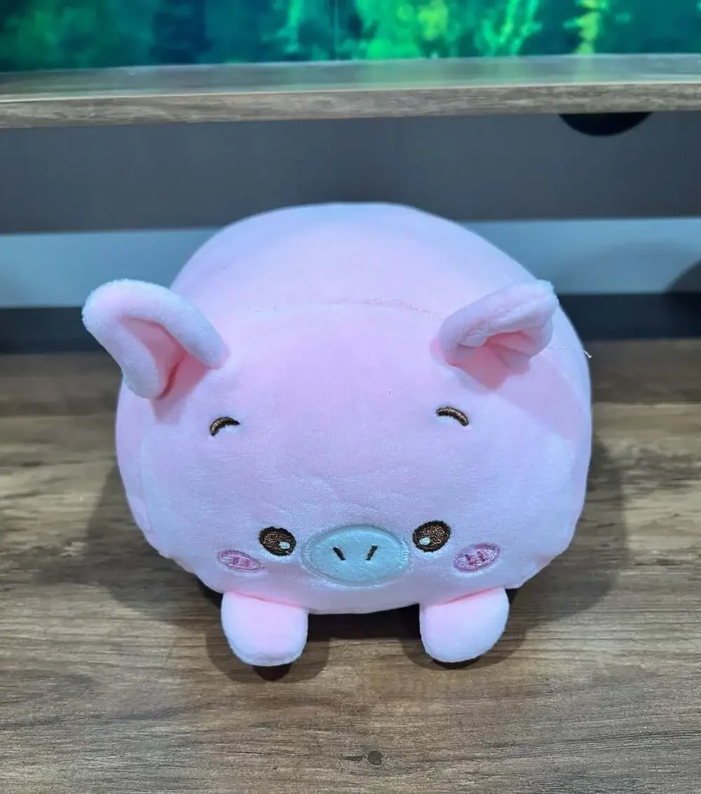 Pink Pig Cute Plush Soft Anime Cylindrical Body Pillow Toy